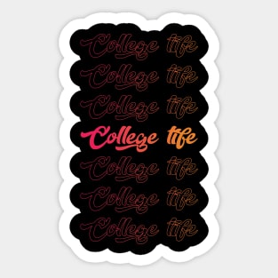 College Life Cool Style Funny Sticker